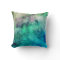 cool abstract watercolor design blue  throw pillow