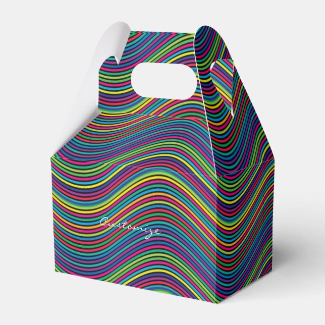Cool Abstract Wavy line art Thunder_Cove Favour Box (Front Side)