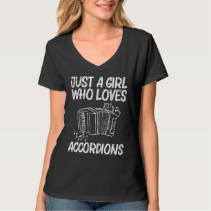 Cool Accordion For Girls Kids Jazz Classical Music T-Shirt