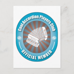 Cool Accordion Players Club Postcard