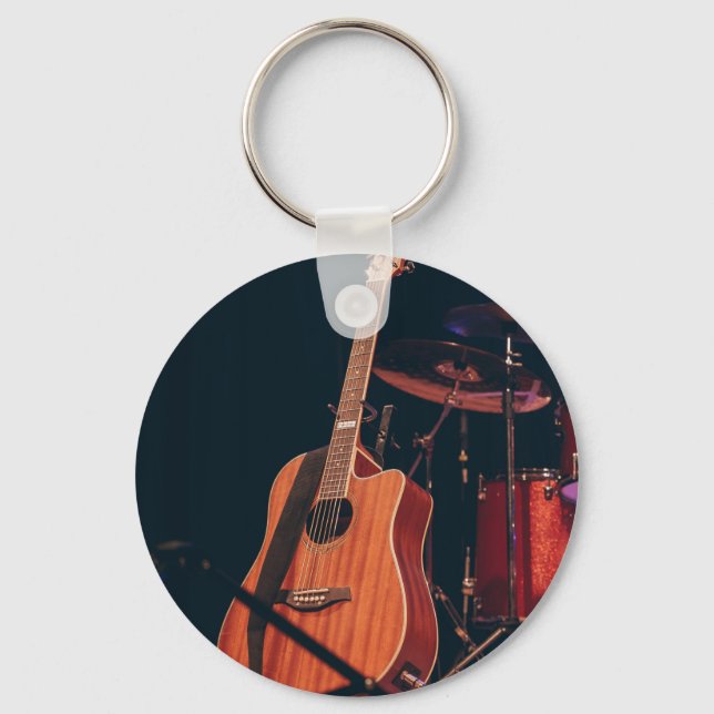 Cool Acoustic Guitar Key Ring (Front)