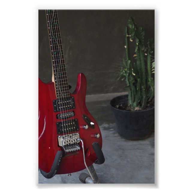 Cool Acoustic Guitar Photo Print (Front)