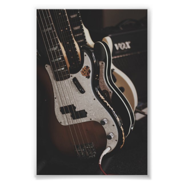 Cool Acoustic Guitar Photo Print (Front)