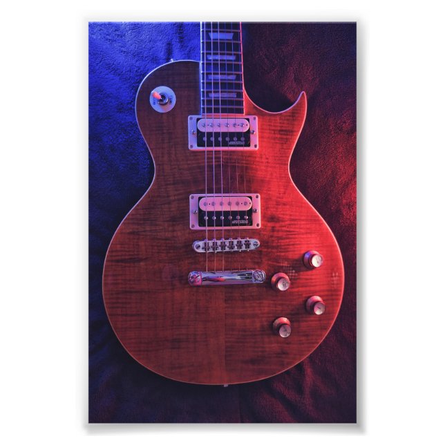 Cool Acoustic Guitar Photo Print (Front)