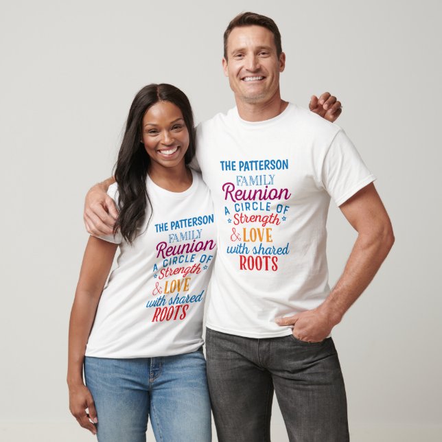 Cool add Family name strength love roots reunion T-Shirt (Unisex)