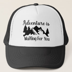 Cool adventure word art trucker hat