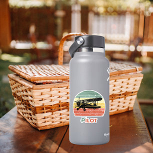 Cool Aeroplane & sunset, Vintage Retro style Simpl