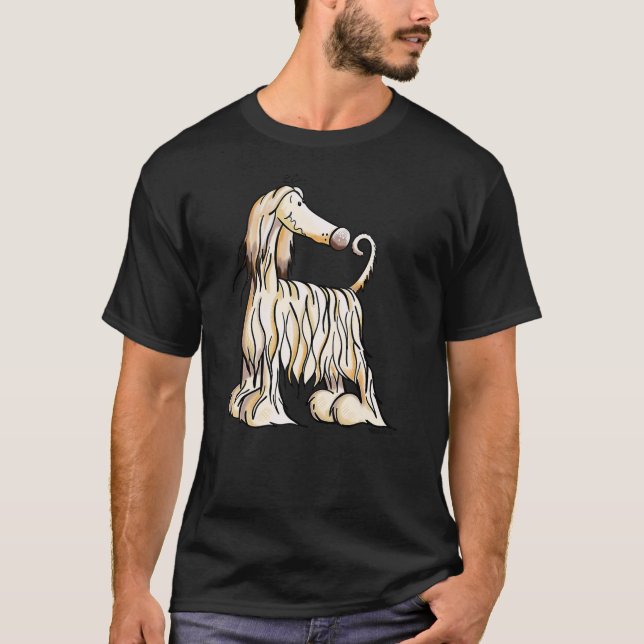 Cool Afghan Hound I Dog Breed Cartoon Gift I Tshir T-Shirt (Front)