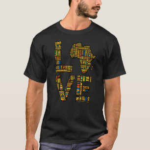 Cool Africa Map Kente Cloth For Men Women African  T-Shirt