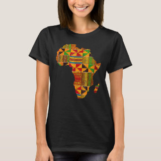 Cool Africa Map Kente Cloth  For Men Women African T-Shirt