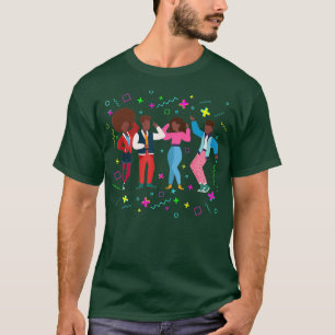 Cool African American 80s Teens Retro Fashion T-Shirt