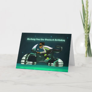 Cool African American Boy Birthday Card