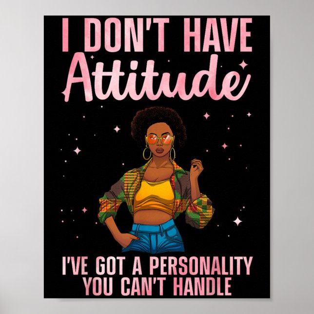 Cool African Design For Women Girls Black African  Poster (Front)