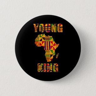 Cool African Kente Art Men Boys Kids African Ameri 6 Cm Round Badge