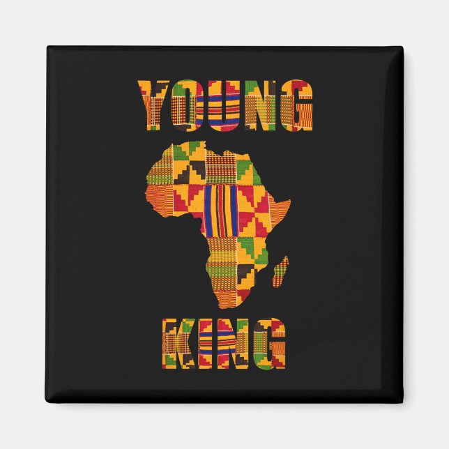 Cool African Kente Art Men Boys Kids African Ameri Magnet (Front)
