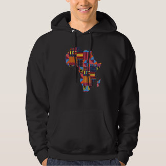 Cool African Map For Men Women Traditional Kente C Hoodie