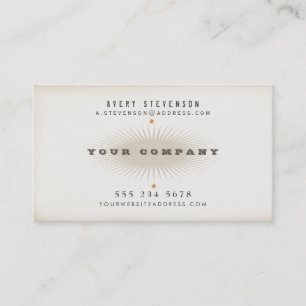 Cool Aged Vintage Style Typography Business Card