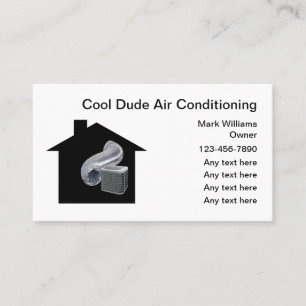 Cool Air Conditioning Service Modern Business Card