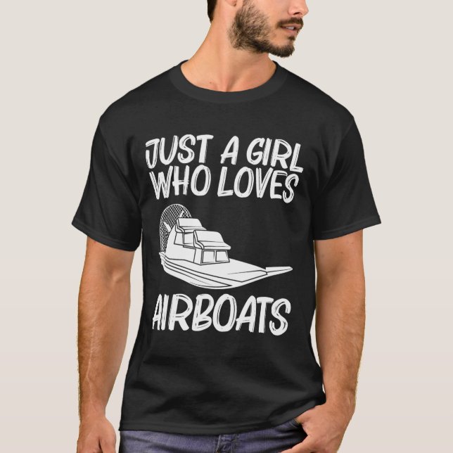 Cool Airboat Gift For Girls Mum Airboat Racing Air T-Shirt (Front)