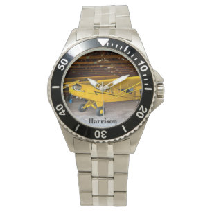 Cool Aircraft photo, Piper Cub J3, Personalised  Watch