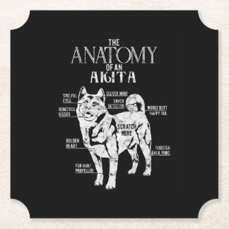 Cool Akita Anatomy Clos Gifts Dog Lovers Paper Coaster