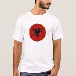 Cool Albania Flag Seal T-Shirt