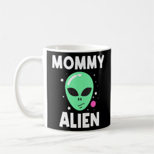Cool Alien For Women Mum Green Head Galaxy Outer S Coffee Mug