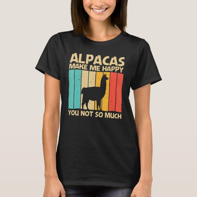 Cool Alpaca For Men Women Peruvian Animal Alpaca   T-Shirt (Front)