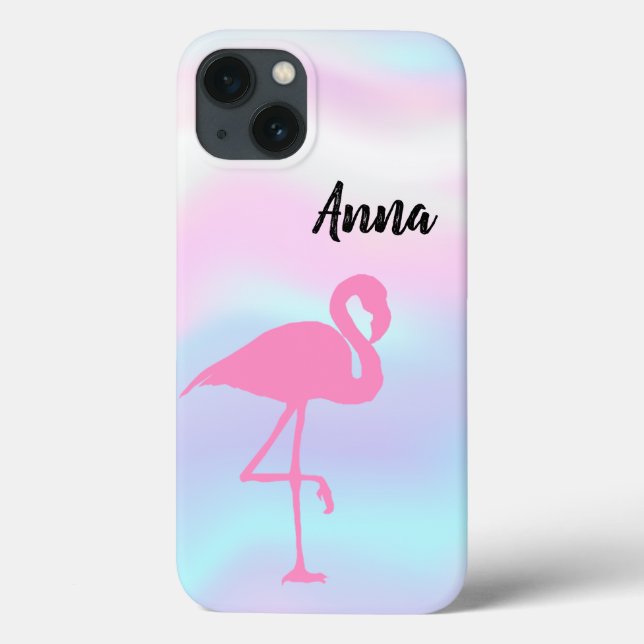 Cool Amazing Holographic, Pink Flamingo Case-Mate iPhone Case (Back)