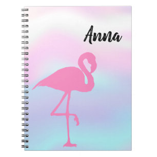 Cool Amazing Holographic, Pink Flamingo Notebook