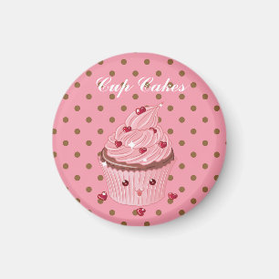 Cool, Amazing Pink Cup Cakes Magnet