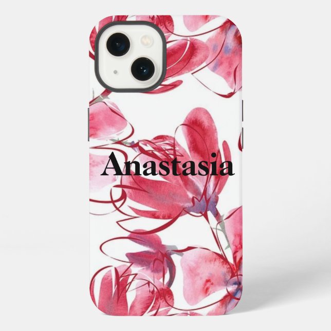 Cool, Amazing Pink Flowers iPhone Case (Back)