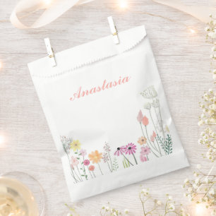 Cool, Amazing, Pink Flowers whit your name Favour Bags