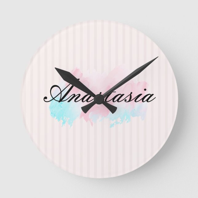 Cool, Amazing, Pink Sparkly Round Clock (Front)