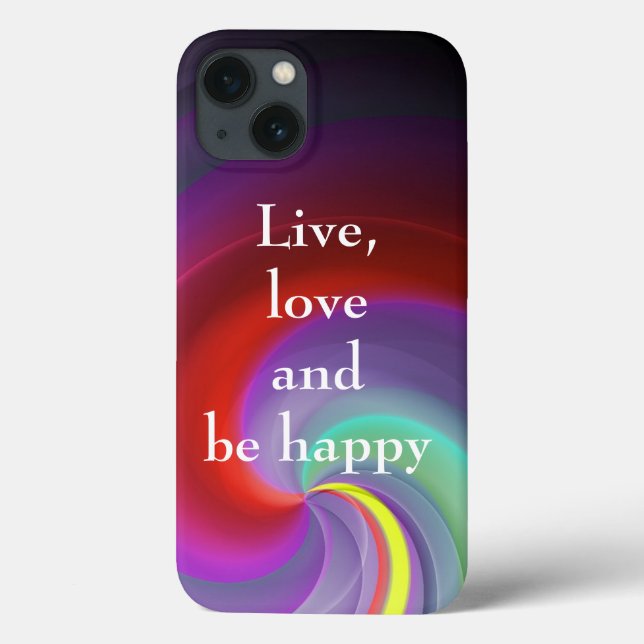 Cool, Amazing, Rainbow whit a quote Case-Mate iPhone Case (Back)