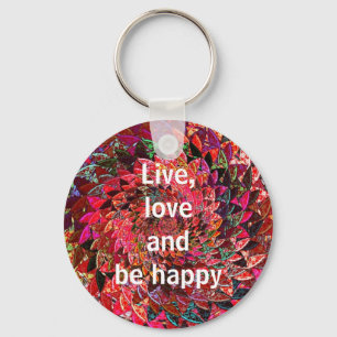 Cool, Amazing, Rainbow whit a quote Key Ring
