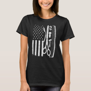 Cool American Barber For Men Usa Hair Cutting  2 T-Shirt