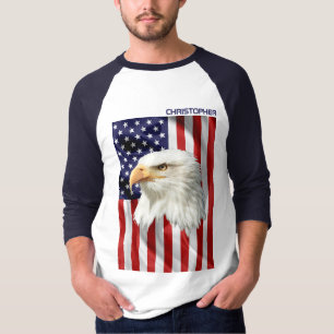 Cool American Eagle, The USA Flag, Patriotic T-Shirt