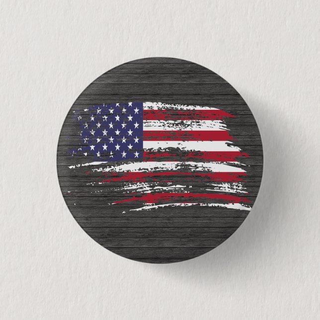 Cool American flag design 3 Cm Round Badge (Front)