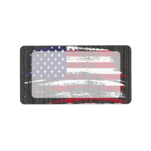 Cool American flag design Label