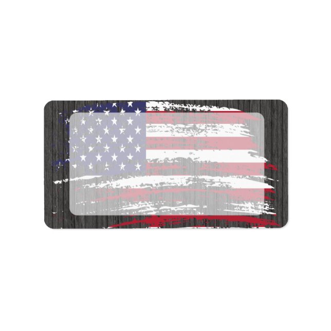 Cool American flag design Label (Front)