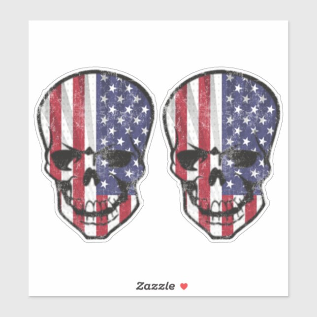 Cool American Flag Skull (Sheet)