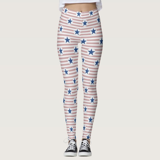 Cool American Flag Style Leggings (Front)