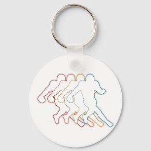 Cool American Football Player Artwork Key Ring