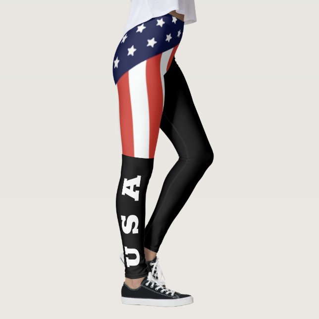 Cool American Leggings | American Flag Leggings (Right)