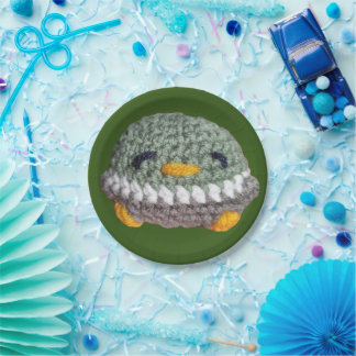 Cool Amigurumi Duck!!! Paper Plate