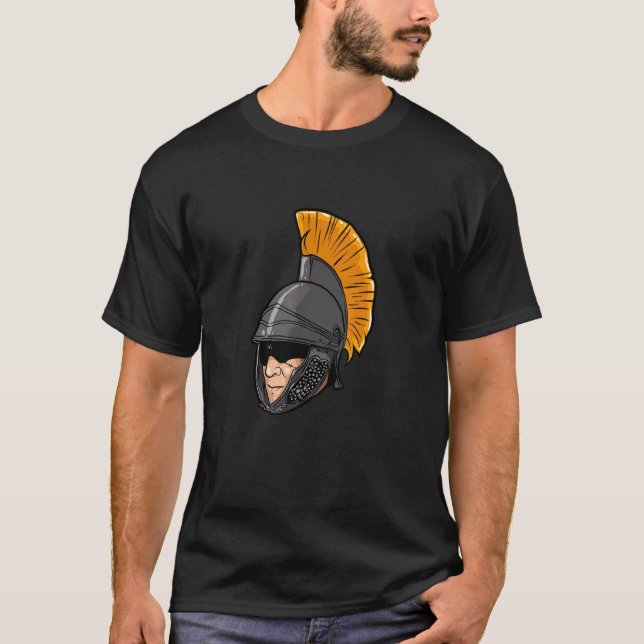 Cool Ancient Roman With Helmet T-Shirt (Front)