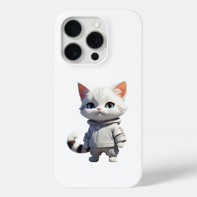 Cool and Adorable Cat Illustration Case-Mate iPhone Case (Back)