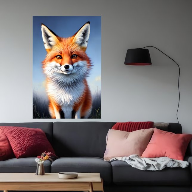 cool and adorable red fox portrait | AI Art Poster (Creator Uploaded)