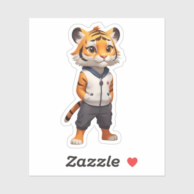 Cool and Adorable Tiger Illustration (Sheet)